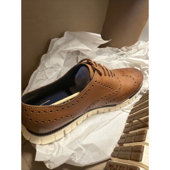 Cole Haan Zerogrand Wingtip Oxford C14493 Shoes British Tan Leather - Size 11.5 main image 6